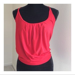 Red camisole gathering in front size medium